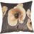 Fondaco VALLMO blomma, 48X48cm Kuddöverdrag Rosa, Gul, Beige, Brun