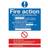 Signs & Labels Safety Sign Fire Action Words A4