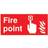 Safety Sign Fire Point 100x200mm Self-Adhesive