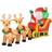 Homcom Inflatable Santa Claus on Sleigh Party Decoration