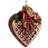 Brink Nordic Waffle Heart Juletræspynt 4cm