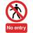 Sign No Entry A5 Self-Adhesive