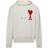 Ami Paris Ami De Coeur Hoodie Unisex - Off-White/Red