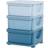 Homcom Kids 3 Tier Chest of Drawers, Blue