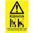 Systemtext Warning Sign "Risk of Crushing" Lift A6 105x148mm