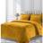 Tribeca Venice Velvet Duvet Cover Gold (243.8x233.7cm)