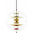 Verner Panton VP Globe Brass Pendellampa ∅ 40cm