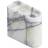 Northern Monolith Candle Holder Low Mixed White Marble Fyrfadsstage