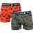 Woodline Boxer Shorts Camo 2-pack - Green/Orange