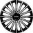 Sparco Hjulkapsler 14-tommer 4stk Black Silver