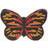 Homescapes Butterfly Coir Doormat Black, Orange