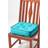 Homescapes Teal Cotton Booster Chair Cushions Green, Grey, Black, Yellow, Red, Pink, Blue