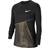 Nike Girl's Pro Warm Training Top - Black/White