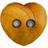 Villy Jensen Wooden Button with Heart 12mm