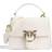 Pinko Love One Top Handle Mini Light, Damväska, En storlek, Z14q_vit siden-antikt guld