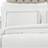 Paoletti Soho Embroidered Pillow Case Silver, White
