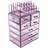 Sorbus Sorbus Cosmetics Makeup Storage Case Medium Display Sets 3 Large 4 Small Drawers Top Purple