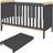 Tutti Bambini Rio Cot Bed with Cot Top Changer & Mattress Slate Grey/Oak 29.5x56.8"