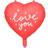 PartyDeco Foliehjerte Love you