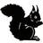 Wildlife Garden Silhouette - Squirrel Dekorationsfigur 19.5cm