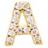 Pico Alphabet Stud Earring - Gold/Transparent