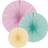 Amscan Deko-Fächer Birthday pastell 3 Stk. Farbe: Multicolor