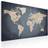 Artgeist Canvas Tavla - World Map: Shades of Grey 120x80 Väggdekor