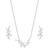 Jon Richard Vine Jewellery Set - Silver/Pearls/Transparent