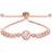 Jon Richard Center Stone Tennis Toggle Bracelet - Rose Gold/Transparent