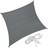 tectake Sun shade sail square, grey garden sun