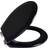 Design House Dalton Toilet Seat Round Soft Close Black Rustic Wooden Round Standa