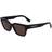 Lacoste Brown Square Ladies Sunglasses - Brown
