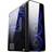 CiT Blaze Gaming Chassis 6 Single Ring Fan Blue Tempered Glass