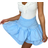 GlamDoll Fashion Frankie High Waisted Tiered Mini Skirt - Baby Blue