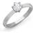 Jewelco London 0.5ct Solitaire Engagement Ring - Silver/Diamond