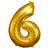 Amscan Talballon Guld Metallic Tal 6