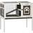 Pawhut Wooden Rabbit Hutch, Small Animal House Removable Tray, Openable