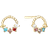 Christina Jewelry Rainbow Earrings - Gold/Multicolour