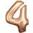 Amscan Talballon Rosenguld Metallic Tal 4