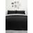 Brentfords Plain Dyed Reversible Duvet Cover Black, Grey