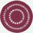 Homescapes Round, Plum Crochet Braided Rug Purple