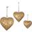 Deco 79 Heart Bell with Hanging Rope Decoration 50.8cm 3pcs