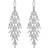 Jon Richard Statement Drop Earrings - Silver/Transparent