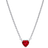 Pandora Sparkling Heart Halo Pendant Collier Necklace - Silver/Red/Transparent