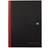 Black n Red Casebound A4 Hard Cover Notebook Smart Ruled 96 Pages