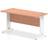 Impulse 1400 600mm Straight Desk Beech Top