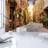 Artgeist fototapet Colourful Street in Tuscany, smuk gade i Toscana 400x280