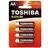 Toshiba LR6GCA BP-4C hushållsbatteri Engångsbatteri AA Alkalisk