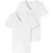 Schiesser Deep V Neck Organic Cotton Short Sleeved Shirt 2-pack - White