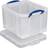 Really Useful Boxes Plastic Clear Storage Box 35L